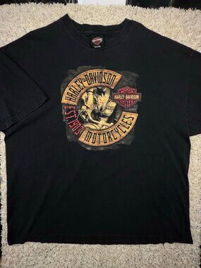 Harley Davidson Buckeye Dayton Ohio Black T Shirt Short Sleeve 3XL Men 1903